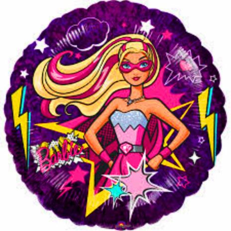 Globo Metalico Barbie super star 18"