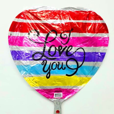 Globo Metalico San Valentin i love you arcoiris 18"