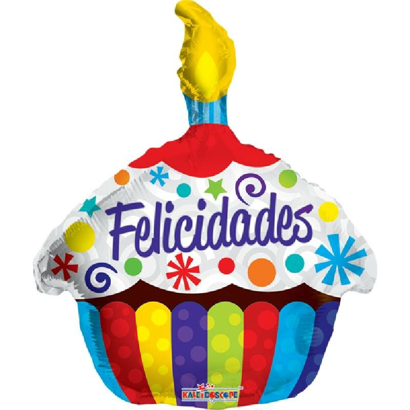 Globo Metálico Cumpleaños felicidades Cupcake 18" Met