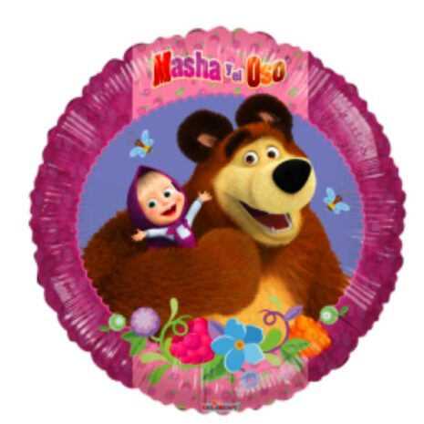 Globo Metálico Cumpleaños Personaje Masha y el Oso 09"