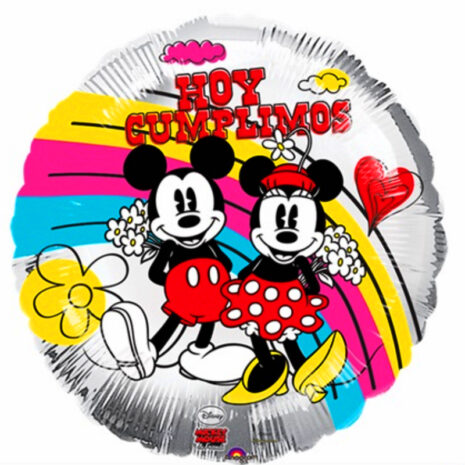 Globo Metalico San Valentin mickey hoy cumplimos 18" Met
