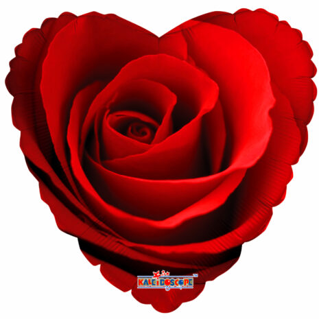 Globo Metalico San Valentin rosa roja lisa corazon 26"