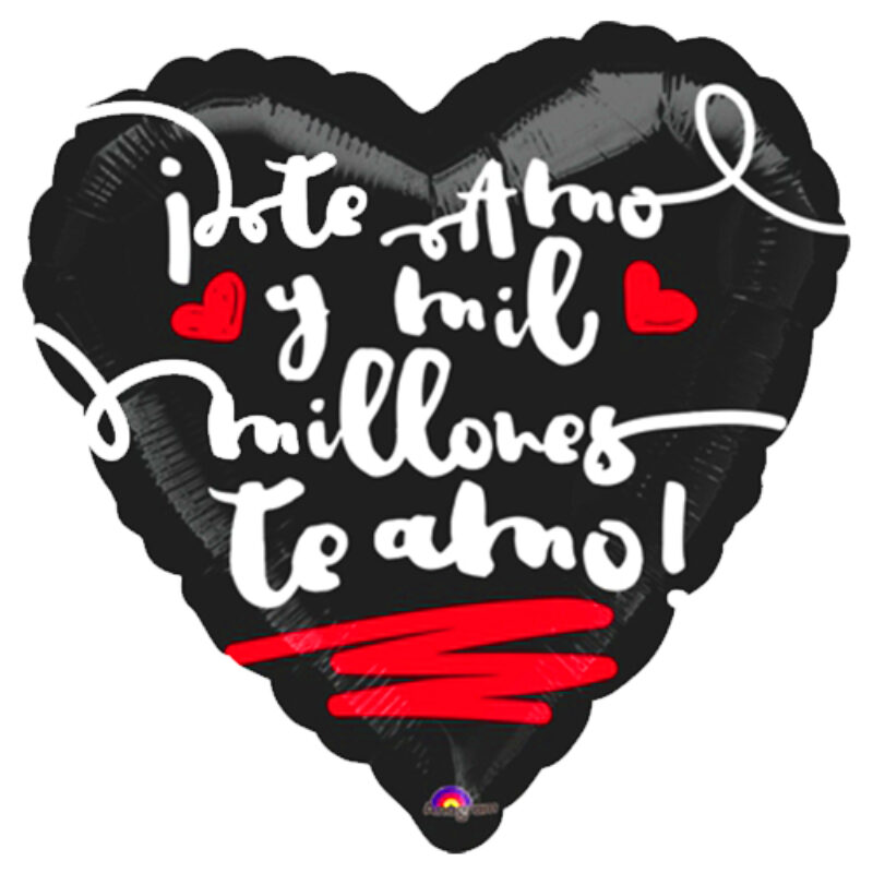 Globo Metalico San Valentin te amo mil millones 18" Met