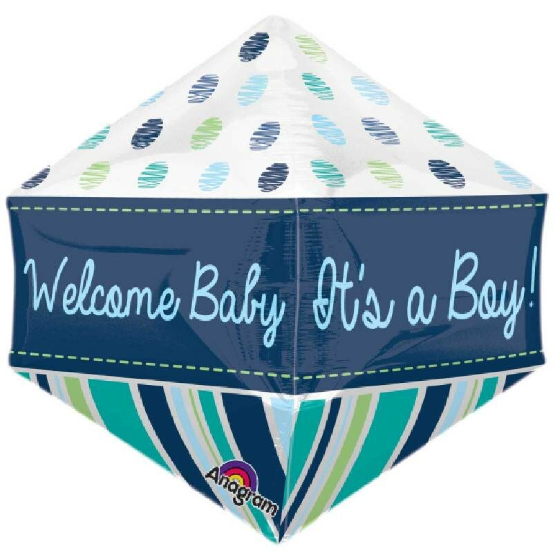 Globo Metalico Anglez Welcome Baby Boy