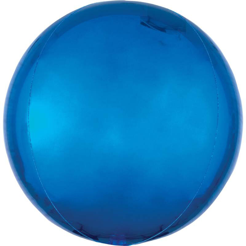 Globo Metalico Orb Azul Royal de Cumpleaños, 15 Pulgadas en Forma Circular, Marca Anagram