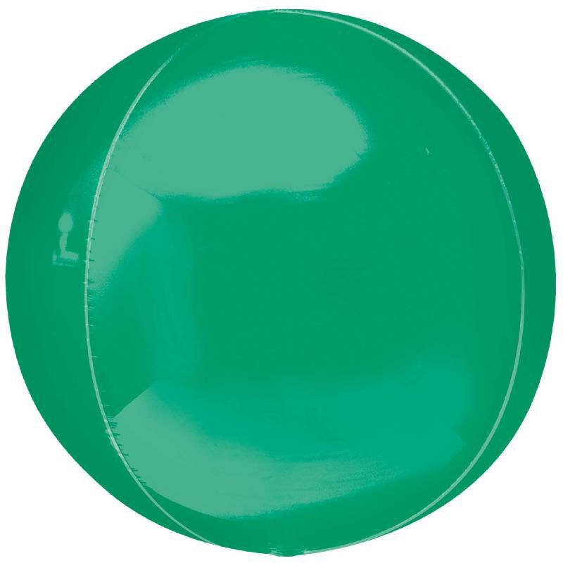 Globo Metalico Orbz Verde Bandera de Cumpleaños, 15 Pulgadas en Forma Circular, Marca Anagram