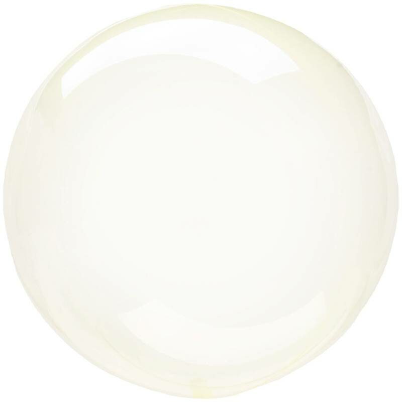Globo Metalico Orbz Burbuja Transparente Crystal Clearz Petite de Cumpleaños, 10 Pulgadas en Forma Circular, Marca Anagram