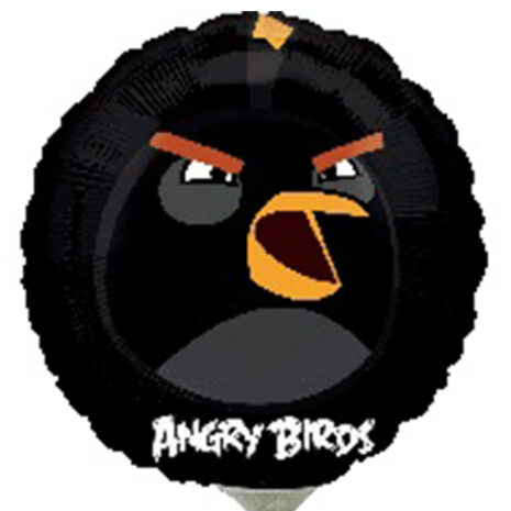 Globo Metalico Angry Birds de Cumpleaños, 09 Pulgadas en Forma de Circulo, Marca Anagram