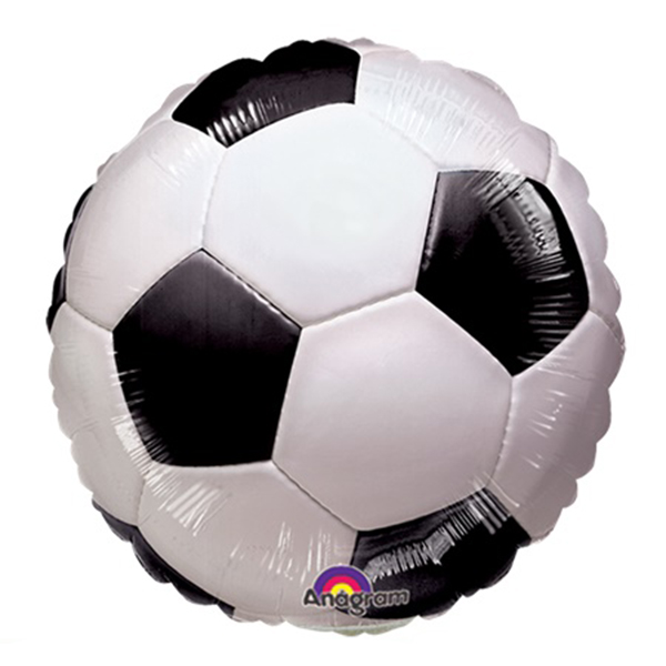 Globo Metalico Balon de Futbol de Cumpleaños, 09 Pulgadas en Forma de Circulo, Marca Anagram