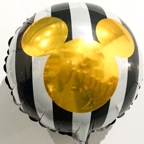 Globo Metalico Mickey Mouse de Cumpleaños, 09 Pulgadas en Forma de Circulo, Marca Anagram