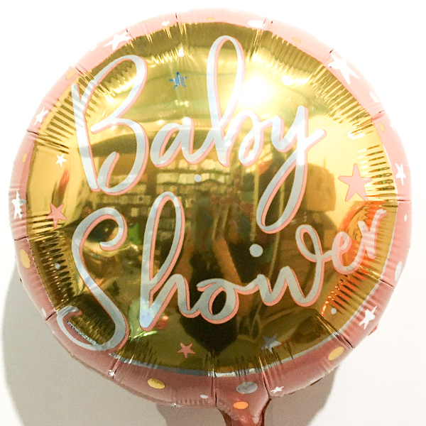 Globo Metalico Magia Dorado Rose Gold de Baby Shower, 18 Pulgadas en Forma de Circulo, Marca Kaleidoscope