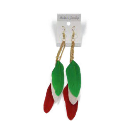 Aretes Plumas Tricolor