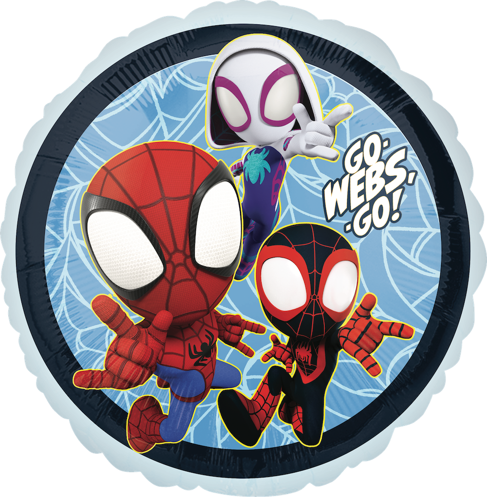 Globo Metalico Spiderman y Amigos de Personajes, 18 Pulgadas en Forma  Redondo, Marca Anagram - Factor Fiesta